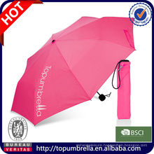 wholesale printed Manual open promotional 3 foldable umbrella